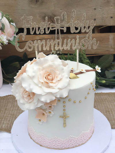 First Communion Cake Topper, First Holy Communion Cake Topper, Communion Cake Topper, First Communion Cake, Religious Cake Decoration
