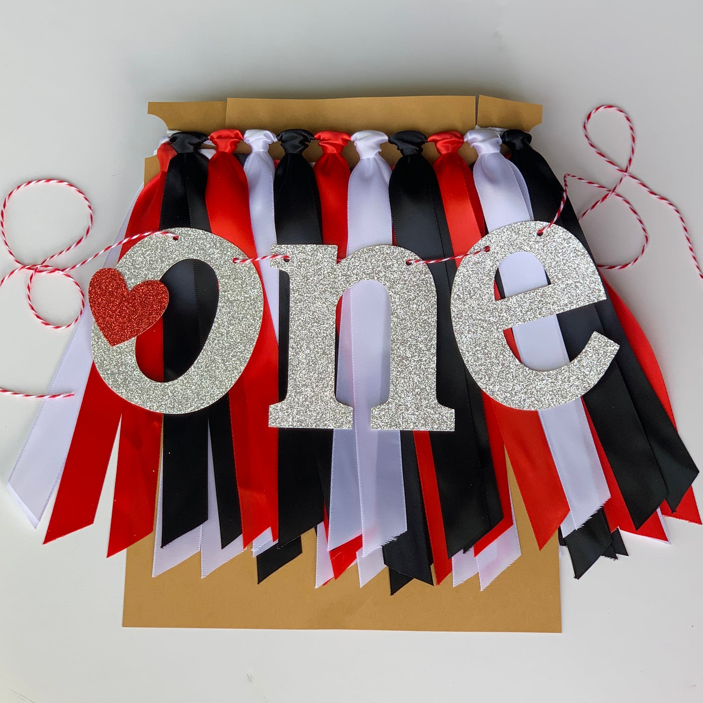 Valentines Little Heart Breaker Boy First Birthday High Chair Banner. Red, White and Black, 1st Birthday Photo Backdrop One Banner. BY