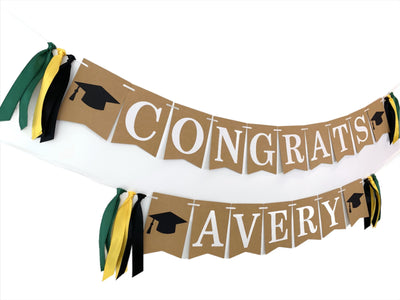 Graduation Name Banner, Class of 2025 Banner, Congratulations Banner, Custom Graduation Banner, Graduation Decor, Class of 2025 Bunting