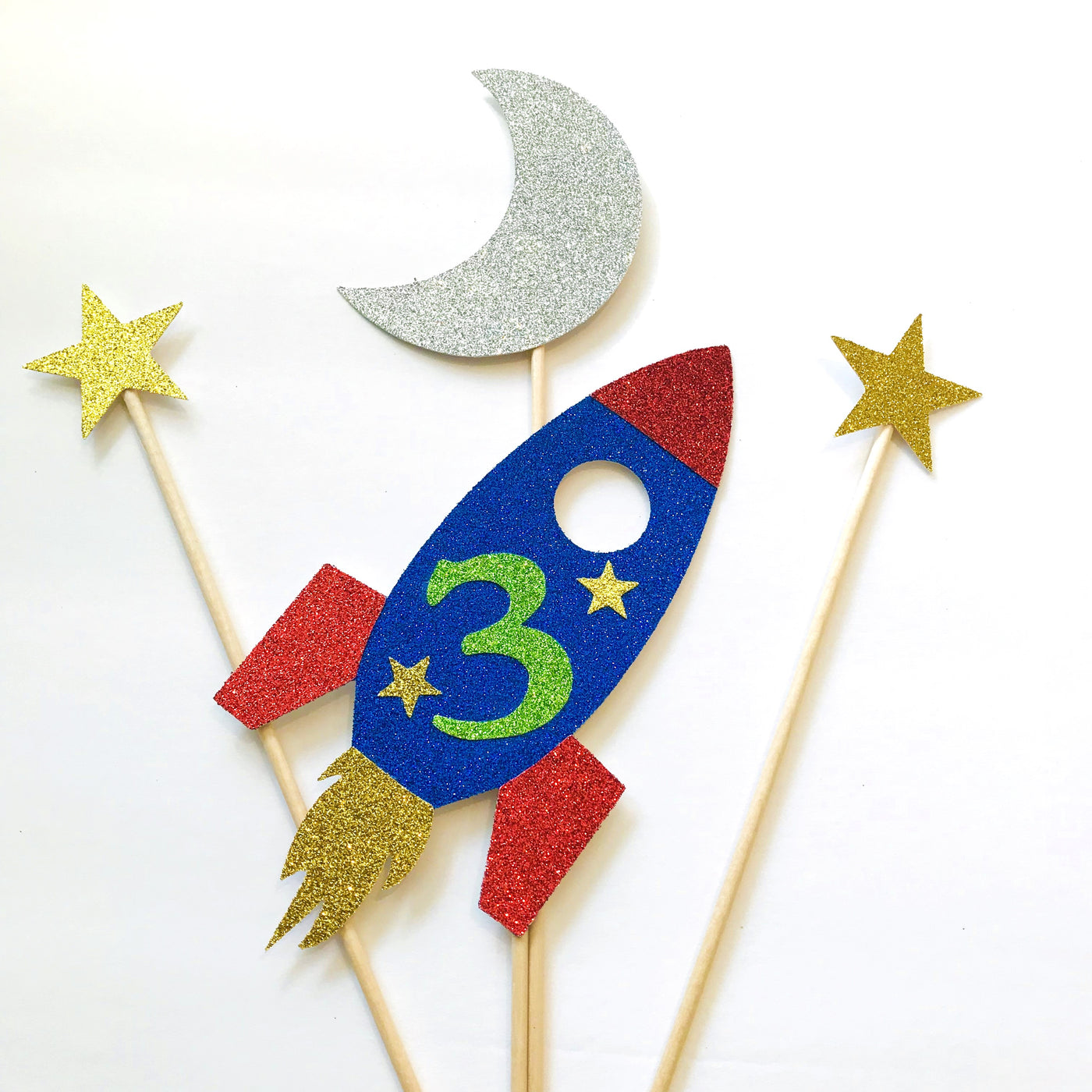 First Trip Around the Sun Galaxy Rocket Ship cake topper, Outer Space Party theme, Two the Moon Theme