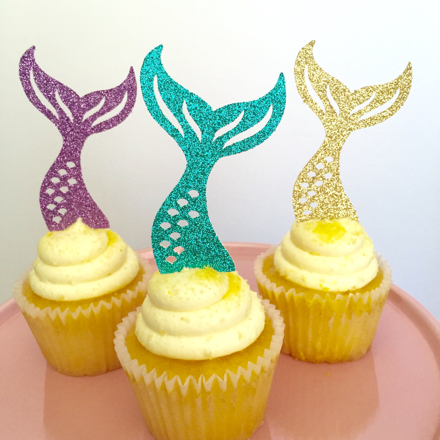 Mermaid Cupcake Toppers. Mermaid Tail Decorations. Under the Sea Cupcakes. Mermaid Birthday Party. Last Splash Bachelorette Party.