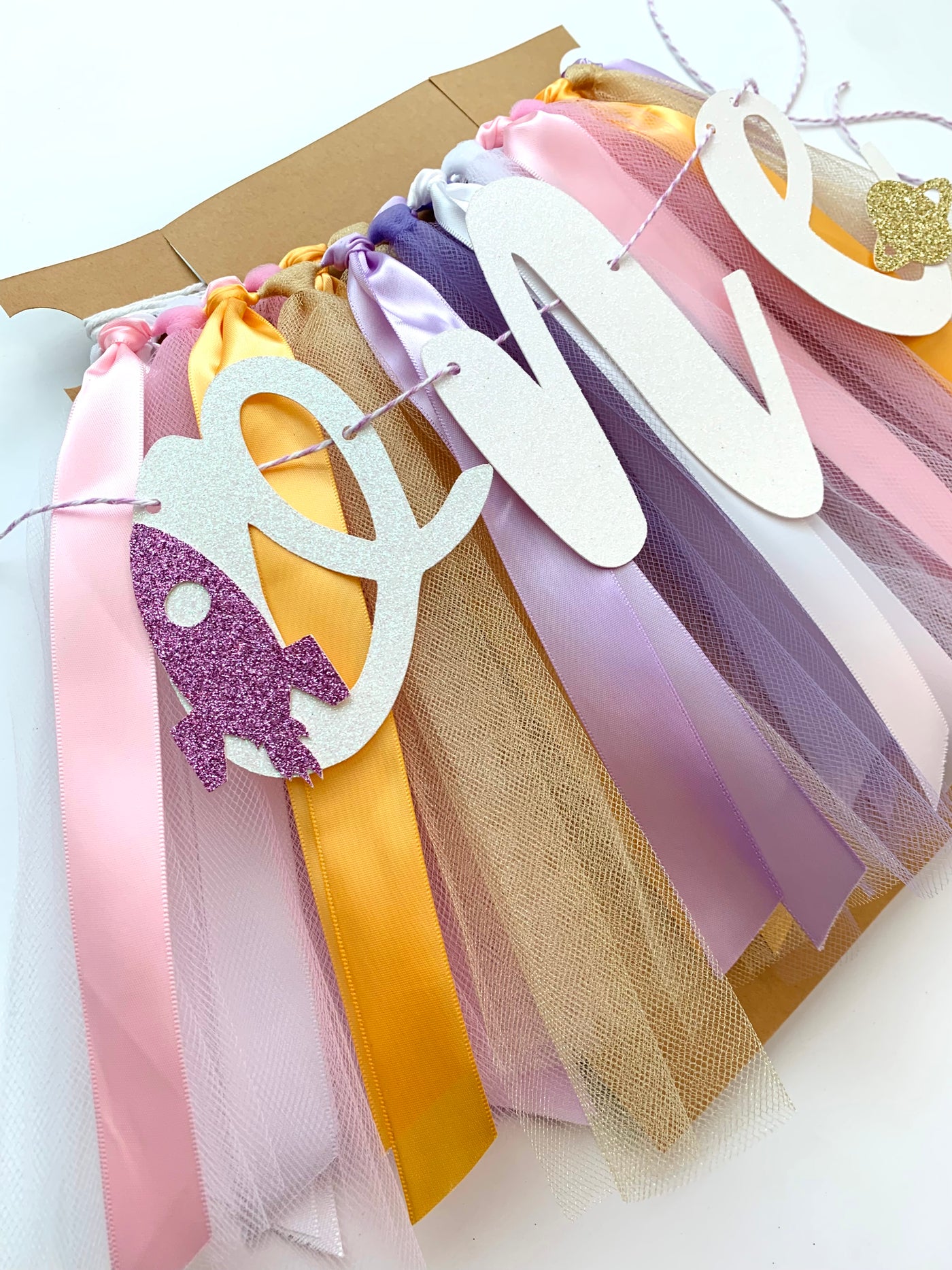 First Trip Around the Sun Outer Space First Birthday Theme High Chair Tutu Skirt Banner GD
