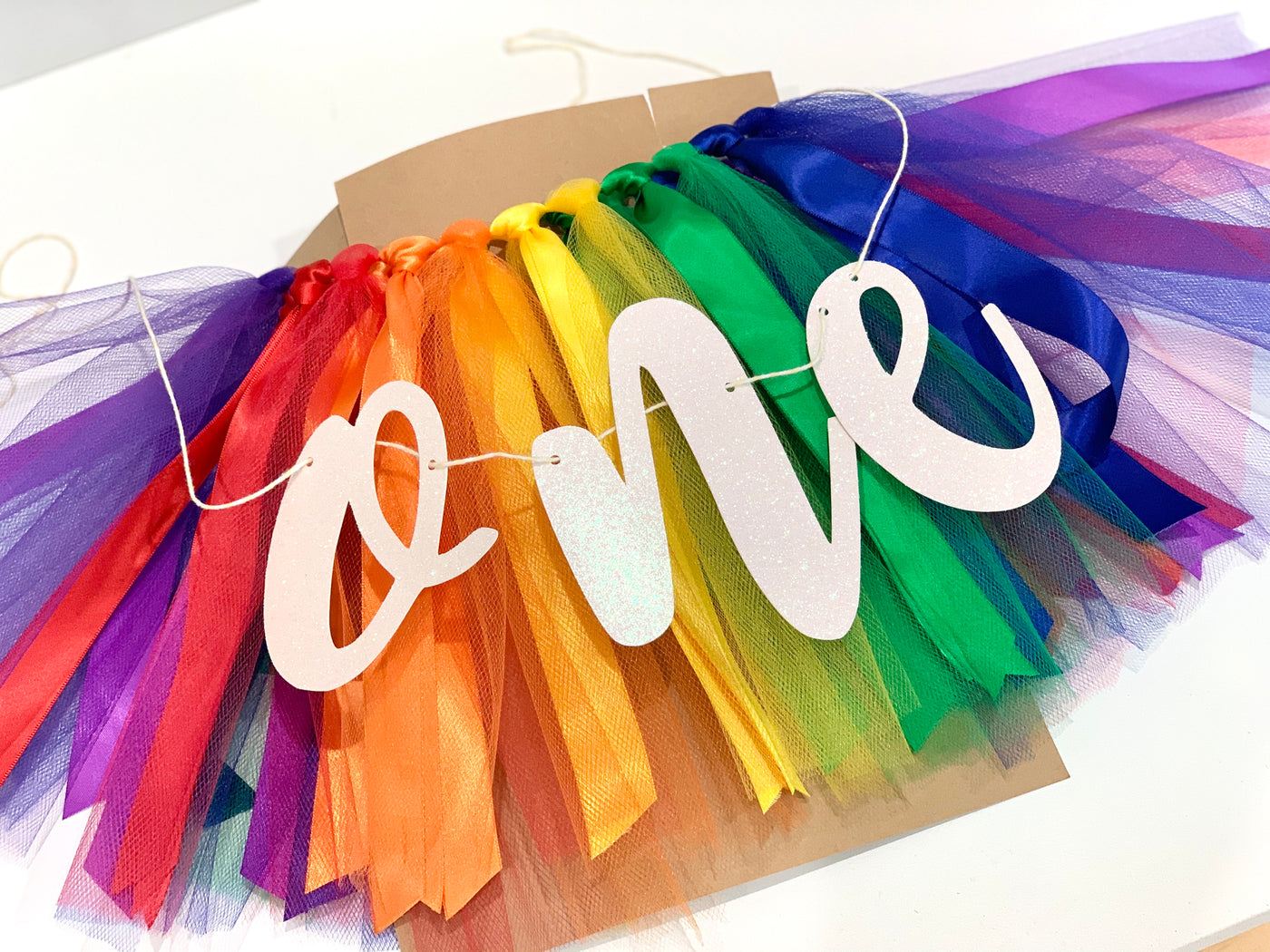 Rainbow High Chair Banner Tutu Skirt REG