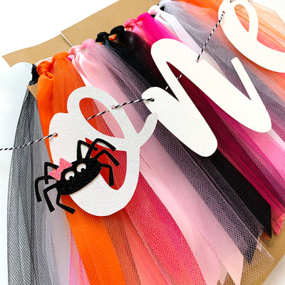 Halloween First Birthday One High Chair Tutu Skirt Banner, Hocus Pocus Birthday, First Boo Day, Spooky One