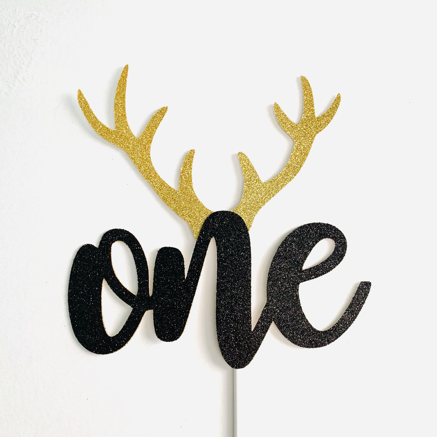 Deer Antler ONE Cake Topper, Hunting Theme, Lumberjack 1st Birthday Cake Topper