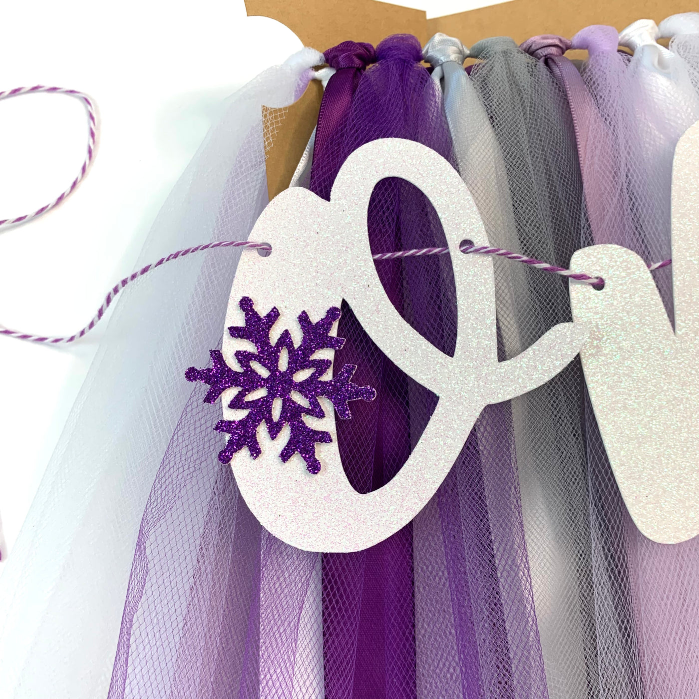 Winter Onederland Snowflake High Chair Tutu Skirt Banner PLM
