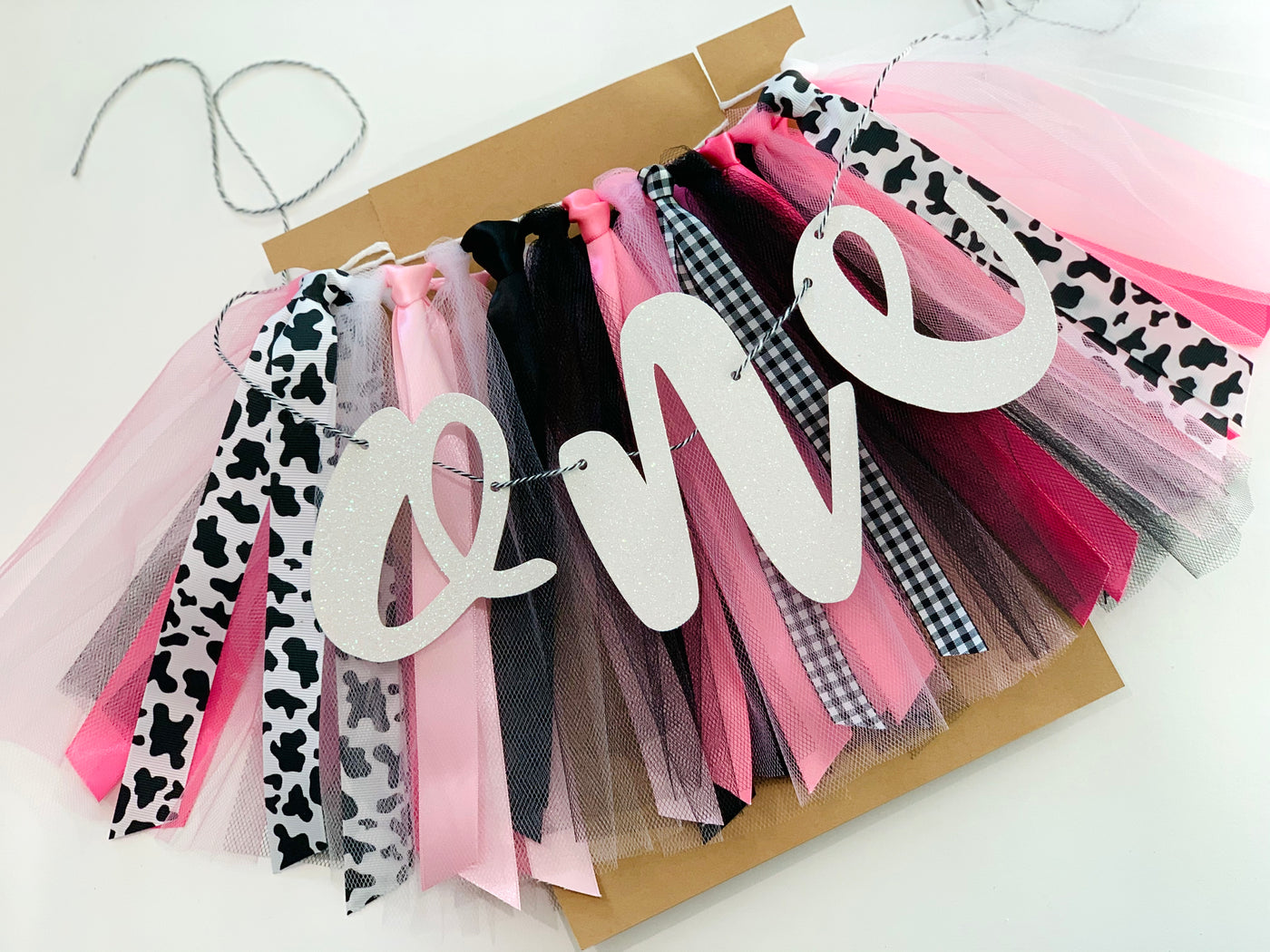 Holy Cow I’m One Farm Birthday Party Theme High Chair Banner Tutu Skirt