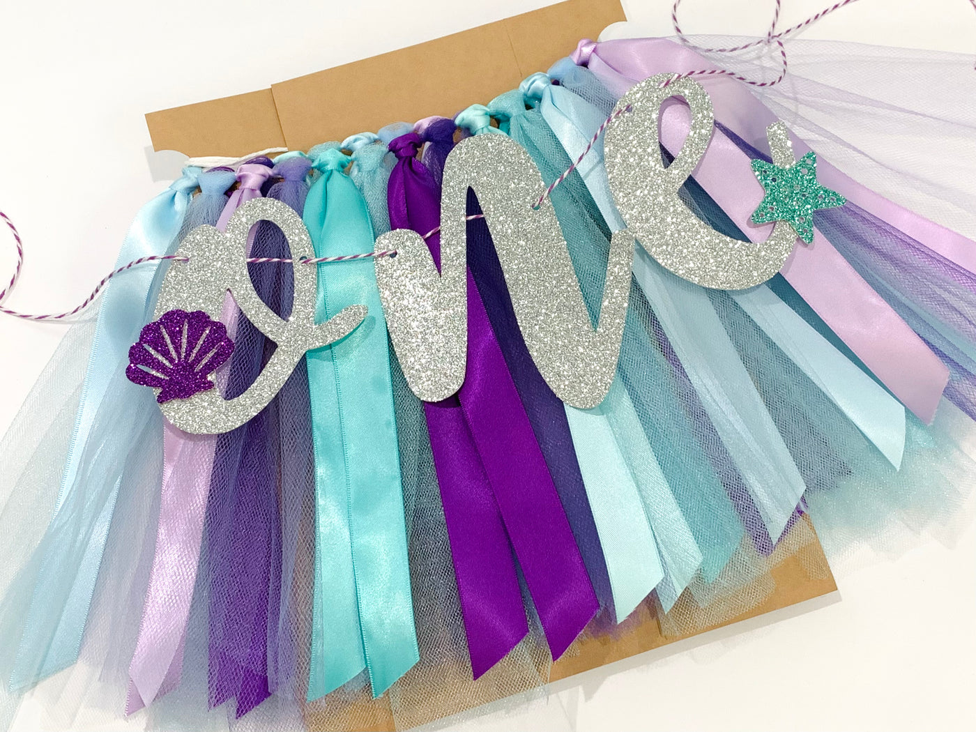 Under the Sea Mermaid Theme Birthday High Chair Banner Decoration LB