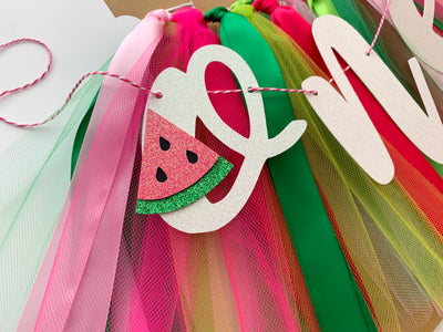 One in a Melon Watermelon Theme High Chair Banner