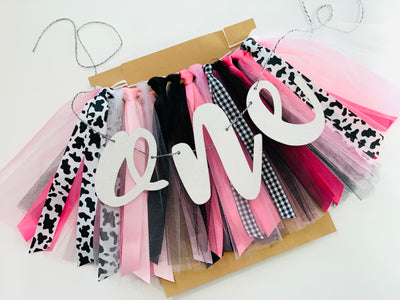 Holy Cow I’m One Farm Birthday Party Theme High Chair Banner Tutu Skirt