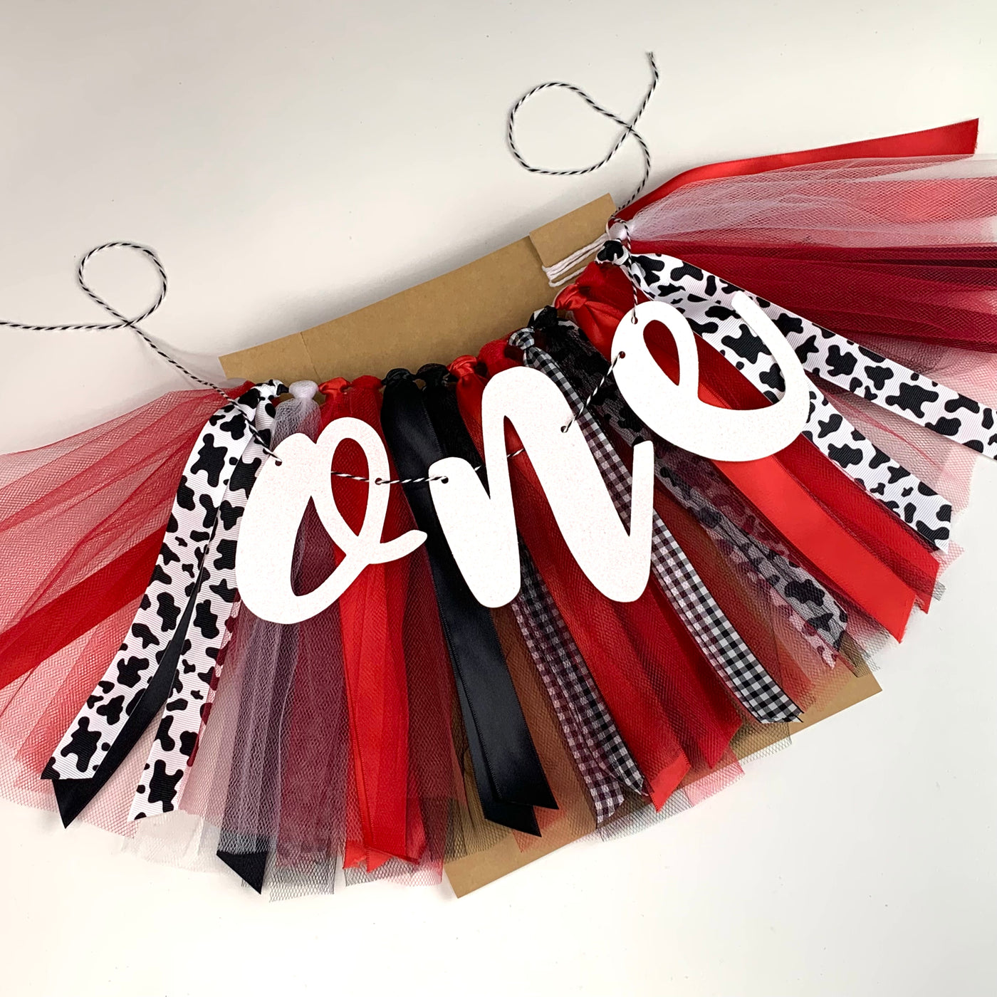 Holy Cow I’m One Farm Birthday Party Theme High Chair Banner Tutu Skirt RD