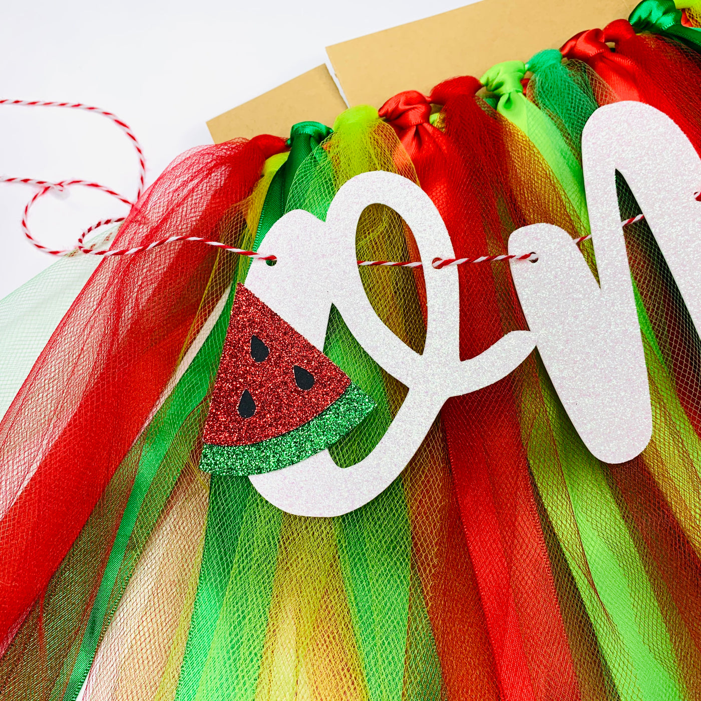 One in a Melon Watermelon Theme High Chair Banner RD