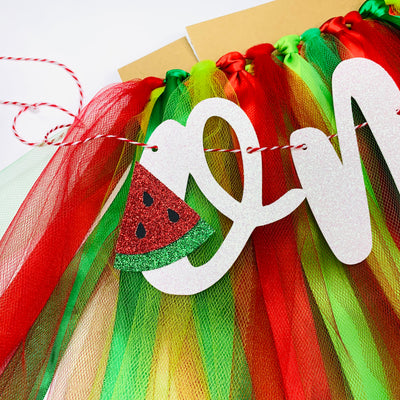 One in a Melon Watermelon Theme High Chair Banner RD